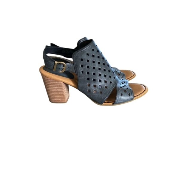 Born Havana Grey Leather Perforated Sandal 11 - Picture 5 of 6